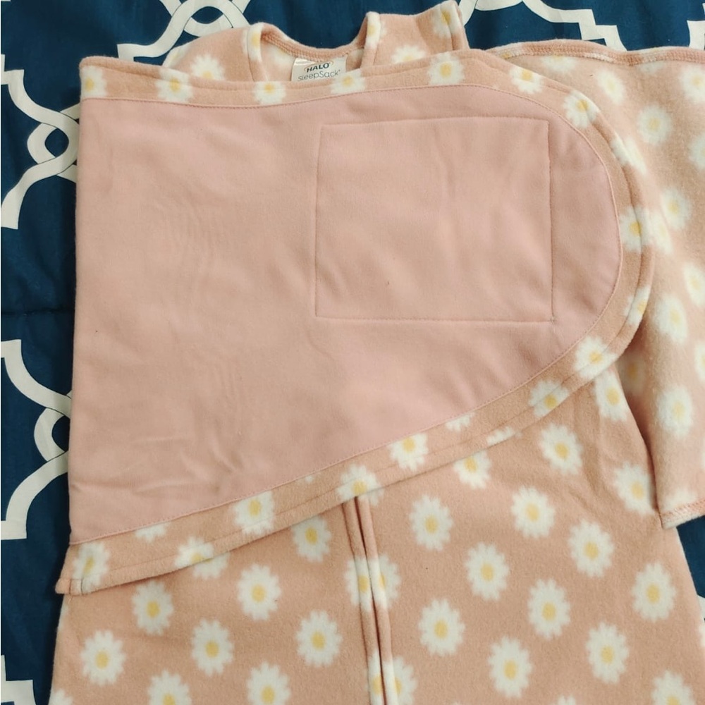 NWOT HALO Micro-Fleece Sleepsack Swaddle,3-Way Swaddle Blanket 3-6months - Picture 6 of 7